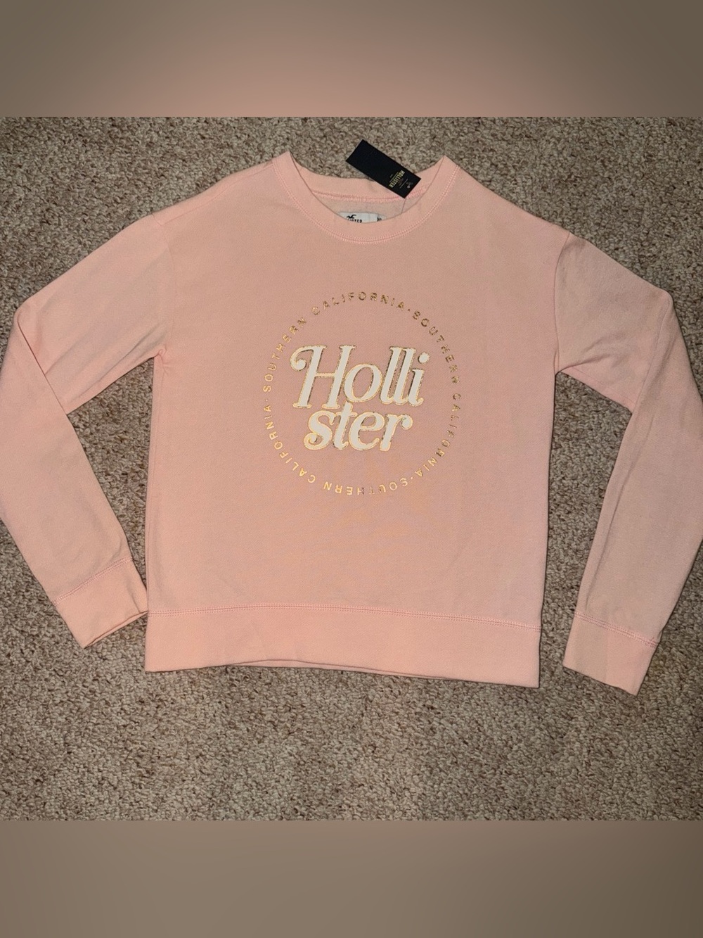 NWT Cozy Hollister Pink Crewneck Sweater XS